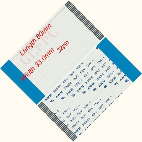 32pin 1.0pitch 80mm-1200mm B-type Flexible Flat Cable FFC awm 20624 ROHS for TTL LCD DVD Computer