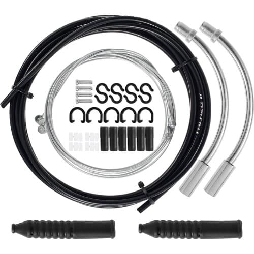 4pcs Universal Bicycle Brake Set Bike Brake Cable Housing Kit Brake Cable Replacement for V-Type Road Mountain Bike Repair