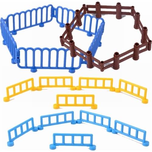 Creator Cities Duploe Zoo Garden Fence Farm Guardrail Set Bricks Big Particles Building Blocks Accessory Kids Toy Creators Duplo