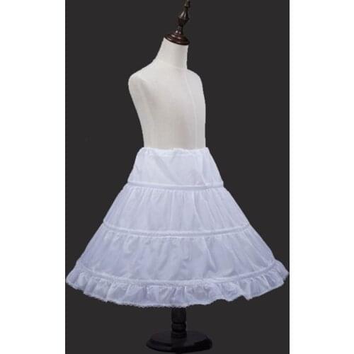 Cristiano for Children Girls Petticoat A-Line Hooped Underskirt 1-Layer Kids Lace Flower Cancan Dress Elastic Drawstring Bands
