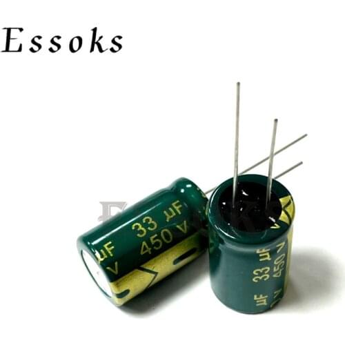 5pcs Electrolytic Capacitor 450V33UF 450V 33UF 13X20 16X20 mm High Frequency Low ESR Aluminum Capacitors