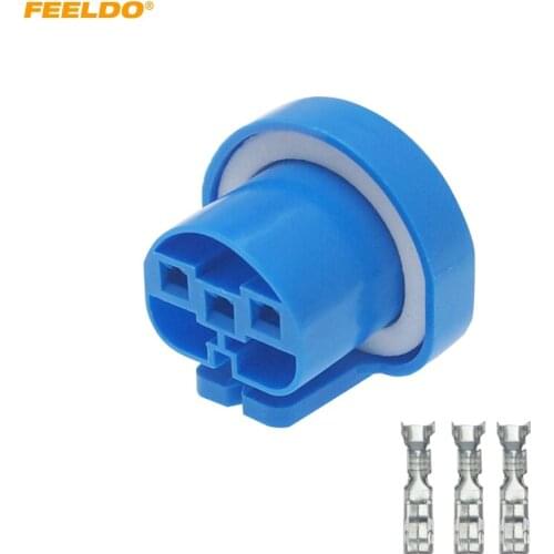 FEELDO 1set Auto Car Motorcycle 9004-21/HB1/9007/HB5 HID LED Bulb DIY Quick Adapter Connector Terminals Plug #HQ6153