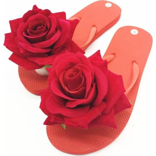 HAHAFLOWER high quality soles Red Beach Sandals Wedge FlatSlippers Flip Flops Plus Size 35-45 Flip Flops