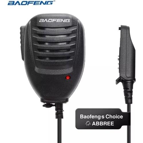 Walkie Talkie Accessories BAOFENG Speaker Waterproof Mic for BF-A58 BF-9700 UV-9R UV-XR Two Way Radio Walkie Talkie Black Micro