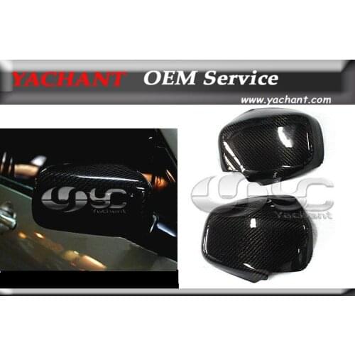 Car-Styling Carbon Fiber Side Mirror Caps 2Pcs Fit For 2001-2007 Mitsubishi Evolution EVO 7-9 EVO 7 EVO 8 EVO 9 Mirror Covers