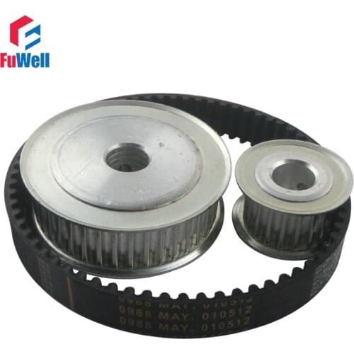 HTD 5M Reduction Timing Belt Pulley Set 20T:60T 1:3/3:1 Ratio 80mm Center Distance Toothed Pulley Kit Shaft 5M-375 Gear Pulley