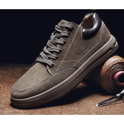 Genuine Leather Mens Luxury Shoes Men Designer Sneakers Lace Up Flats Boat Casual Shoes Outdoor Canvas Shoes Male Handmade