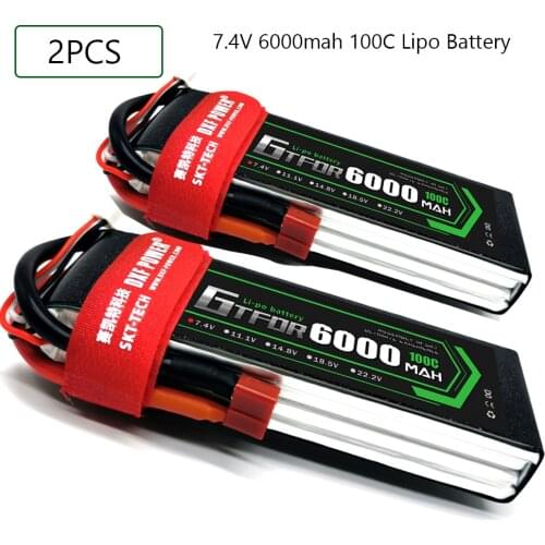 GTFDR 2S 7.4V Lipo Battery 6000mah 100C-200C XT60 T Deans XT90 EC5 50C For Racing FPV Drone Airplanes Off-Road Car Boats