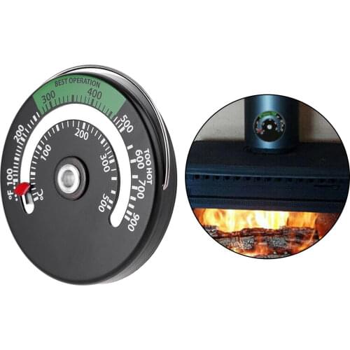 Magnetic Stove Flue Pipe Thermometer Multi-Fuel Burning Gauge Meter Stove
