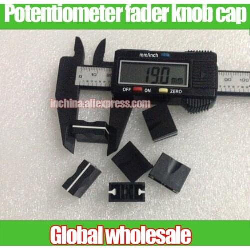 3pcs Mixing station Mixer Straight Slot Potentiometer Fader Knob Hole 4mm Pusher Hood Length 19MM