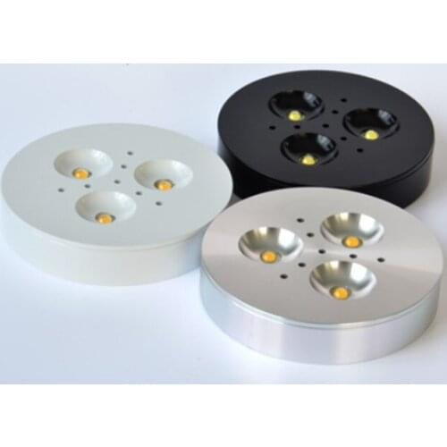 4W 3W White shell Black shell Silver shell LED Puck Light, Dimmable LED Puck Lamp, LED Furniture Light LED Down Ceiling light