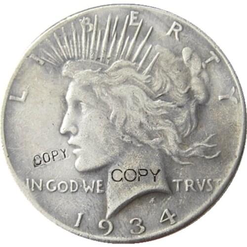 US Coins 1934 PDS Peace Dollar copy Coins Silver Plated