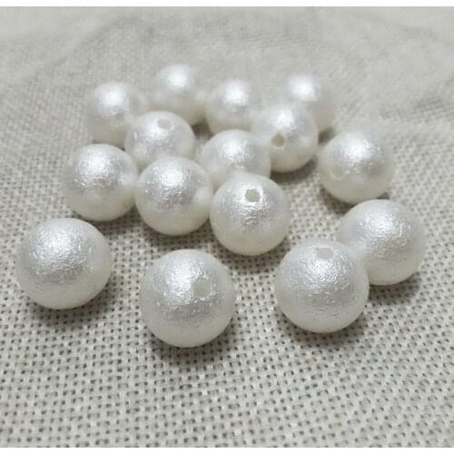 Simulated pearls imitation pearl straight holes Beads choker necklace charms Round Wrinkled skin bridal hairdress handmade kolye