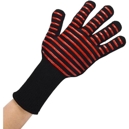 1Pair food grade Heat Resistant Silicone Kitchen barbecue oven glove Cooking BBQ Grill Glove Oven Mitt Baking glove