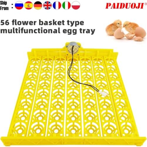 DIY Automatic Hatchery Machine Spare Parts 56 Duck Chicken Eggs Incubator Trays With 12V/220v/110V Auto Turn Motor Free shipping