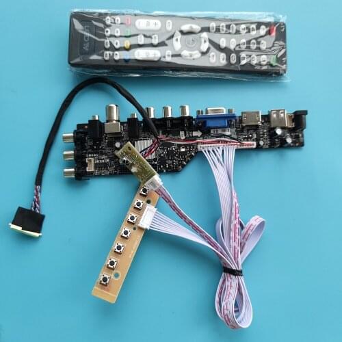 For B156XTN04 remote board driver LED USB HDMI-compatible panel monitor DVB-T DVB-T2 1366x768 controller digital VGA AV TV