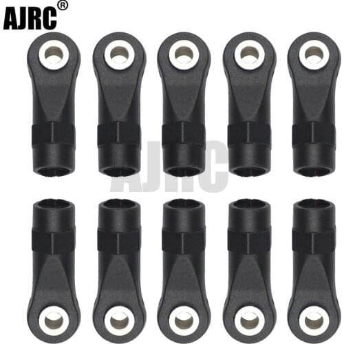 10Pcs Plastic M4 Rod End Link Linkage Balls Joint Head for 1/10 RC Car Crawler Axial SCx10 II 90046/47 Traxxas Trx4 Trx6