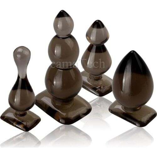 CamaTech 4Pcs/Set Silica Jelly Anal Plug Beginner Flexible Soft Anus Beads Big Anal Balls Butt Plug Prostate Massager Sex Toys