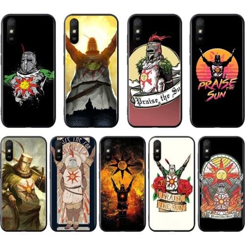 Praise the Sun Dark Souls Silicone Cover For Xiaomi Redmi K40 Gaming K30i K30T K30S K30 Ultra K20 10X Pro Black Phone Case