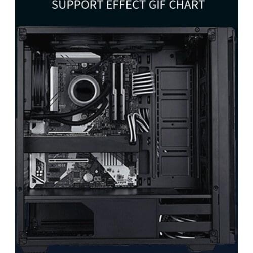 H7JF High-Quality V3 3 Pin 5V ARGB Exquisite Graphics Card Support Frame RGB LED Illuminated Graphics Card Holder