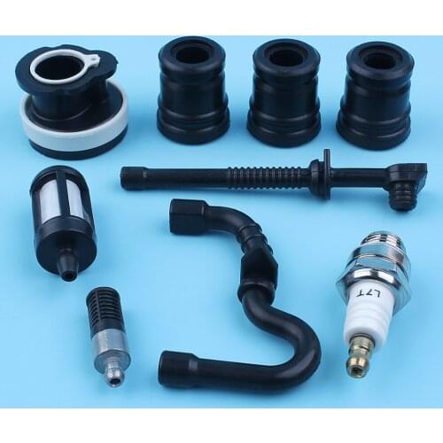 AV Buffer Intake Manifold Fuel Oil Filter Hose Line Kit For Stihl 018 MS180 017 MS170 MS 180 170 Chainsaw Candle Spark Plug