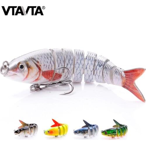 VTAVTA 8.5cm 8g 8 Segments Mini Wobblers Fishing Lure Multi Jointed Hard Bait Artificial Lures Pike Fishing Crankbaits Pesca