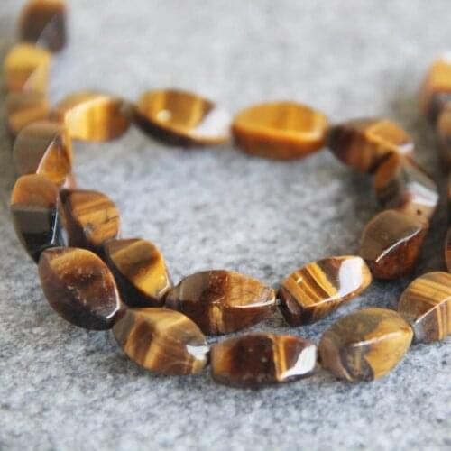 7*15mm Yellow Tiger eyes stones spin shape loose beads DIY Women Gift 15inch 2pc/lot Jewelry making design wholesale