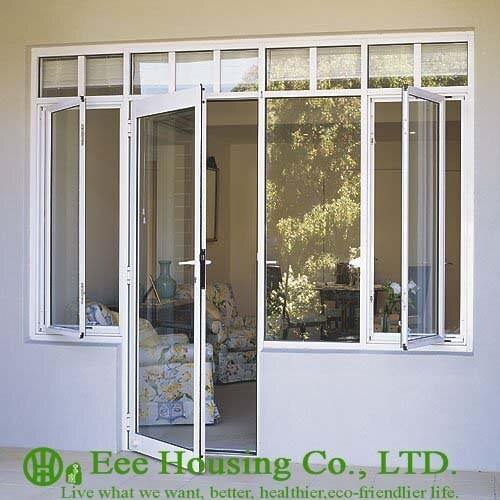 Soundproof Insulated Glass Aluminum Casement Door & Window, Powder Coating Latest Design Aluminum Casement Door