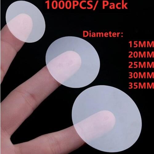 1000pcs/pack Round PVC Clear Stickers Waterproof Transparent For Wedding Envelope for package transparent sealing label stickers