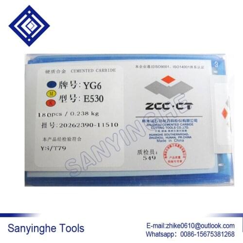 Free shipping high quality 180pcs/lots YG6 / YG8 E530 carbide welding inserts brazed insert blade tools
