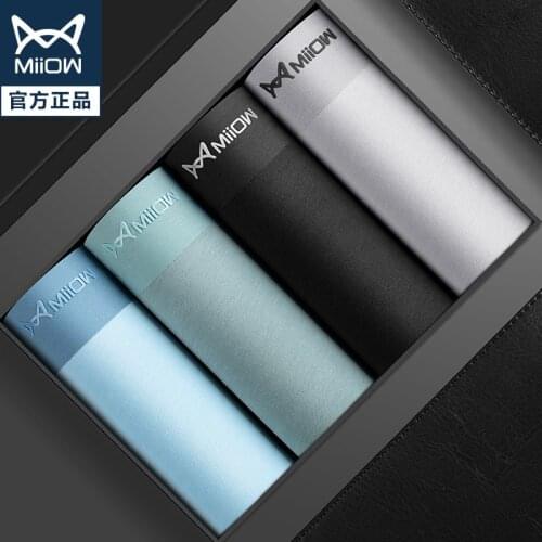 4PCS Mens underwear cotton antibacterial boxer shorts breathable sexy shorts 001546