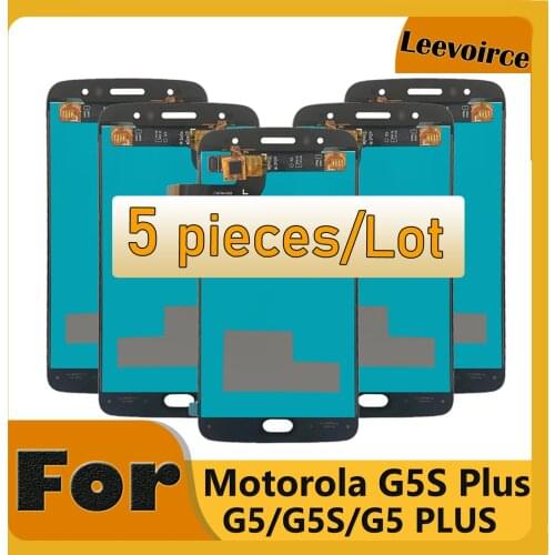 5 Pieces/Lot For Motorola MOTO G5 G5 Plus G5S G5S Plus XT1670 XT1685 XT1803 XT1792 LCD Display Touch Screen Digitizer Assembly