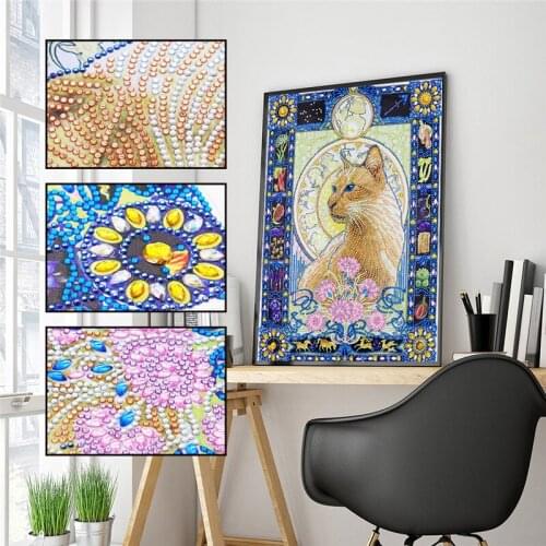 5D DIY Diamond Painting Alien Diamond Animal Embroidery Painting Mosaic Decorative Sticker