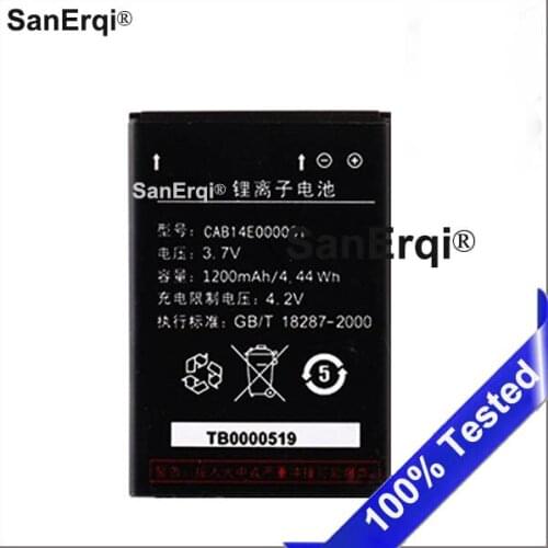 1200mAh Battery CAB14E0000C1 TLi014B7 for TCL E708, S300T Battery