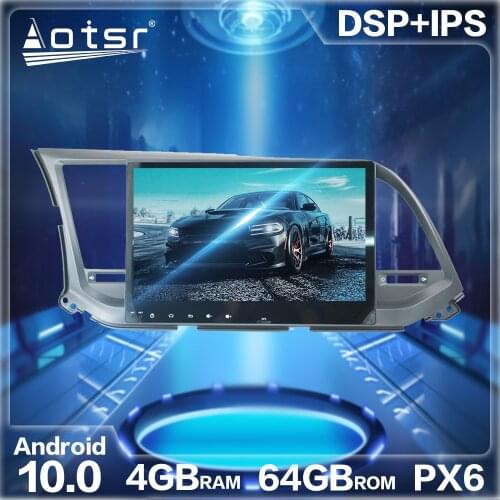 Android 10 4G+64GB Car GPS Navigation Radio Player Auto Stereo HD Multimedia DVD Headunit DSP For Hyundai Elantra 2016 - 2018