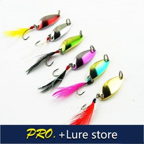 Free shipping 20X High quality 4g light-reflecting spoon lure hard metal spoon baits fishing lure small metal spoon baits