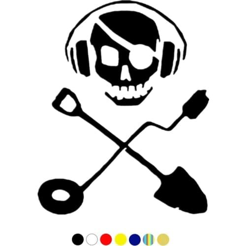 CS-1504#15*18.8cm Skull &Treasure hunter funny car sticker vinyl decal for auto car stickers styling on bumper window