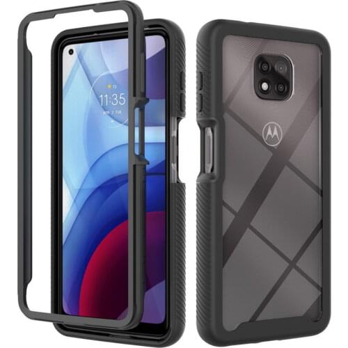 Double protection case For Motorola G Play Power 2021 Case Hybrid Hard Phone Cover Fundas for Moto One 5G Ace G9 Power