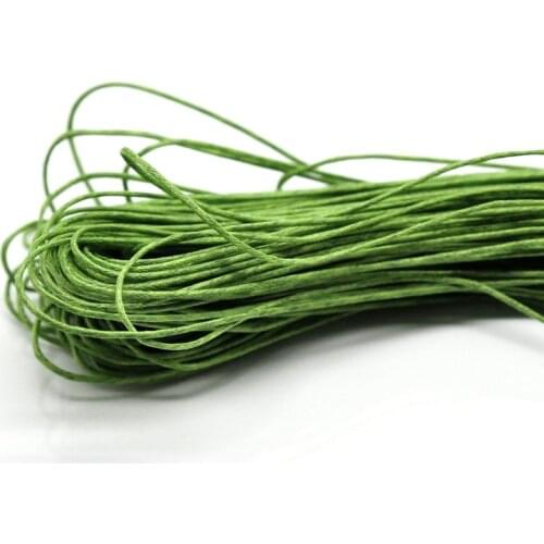 Doreen Box Lovely 80M(3149-5/8") Green Waxed Cotton Cord 1mm for Bracelet/ Necklace (B19330)