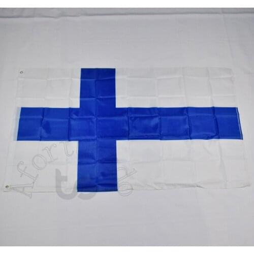 Finland 90*150cm The Finnish flag Banner 3x5 Foot Hanging National flag Home Decoration flag