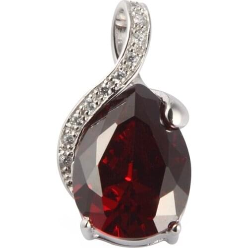 Fleure Esme Explosion models Wedding Jewelry & Accessories christmas pendants for women Red Cubic Zirconia Rhodium Plated R840