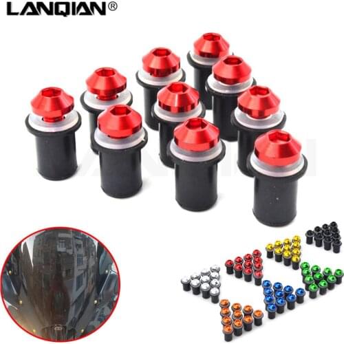 10PCS Fairing Wind Screen Screw Bolt Kit Windshield Mounting Nut bolt For Honda CBR300R CBR250R CBR650F CBR600 F4i CBR 300 250 R