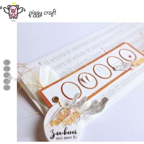 Piggy Craft metal cutting dies cut die mold Easter eggs bunny ears Scrapbook paper craft knife mould blade punch stencils dies