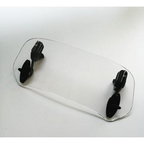 Motorcycle Parts Adjustable Clip On Windshield Extension Spoiler Windscreen Air Deflector For Honda Suzuki Yamaha Kawasaki