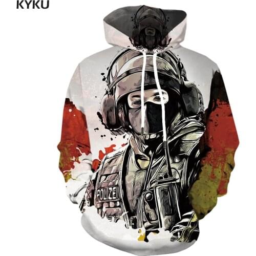 KYKU 3d Hoodies Men Rainbow Six Siege Sweatshirts Military Hoodie Printed Sweatshirt War Casual Germany Mens Clothing Hoody New