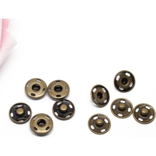 Pack of 100Sets Metal Press Studs Sewing Button Snap Fasteners Sewing Leather Craft Clothes Bags Press Buttons