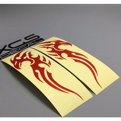 XGS DECAL Car decals a pair of dragons 15 x 5.5cm(each dragon siz) car motorcycle truck ebike outdoor vinyl stickers