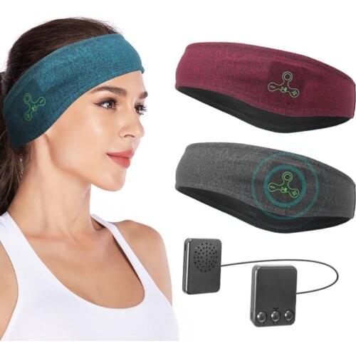 New wireless Bluetooth V5.0 sports headband with music call stereo shading sleep headscarf High-Compatible Hairband