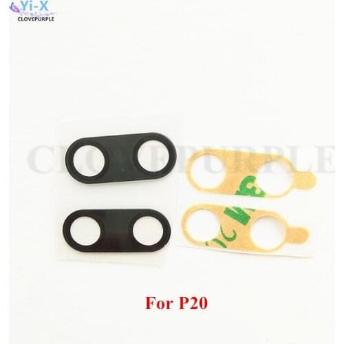 10PCS/Lot New Rear Back Camera Glass Lens For Huawei Ascend P20 Phone Housing Repair Parts