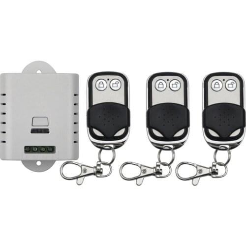 New AC85V 110V 120V 220V 250V 1CH 1Channe Radio Remote Control Switch Receiver 3* Metal Push Button Transmitter Learning Code